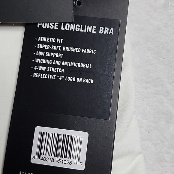 2626 NWT Four Laps Poise Longline Bra  Size Large White - Picture 3 of 9